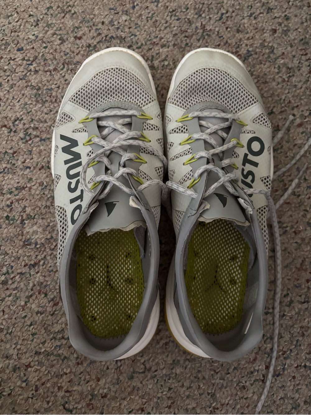 Musto Sailing Water Sport Shoes. Grey with Lime Accents
